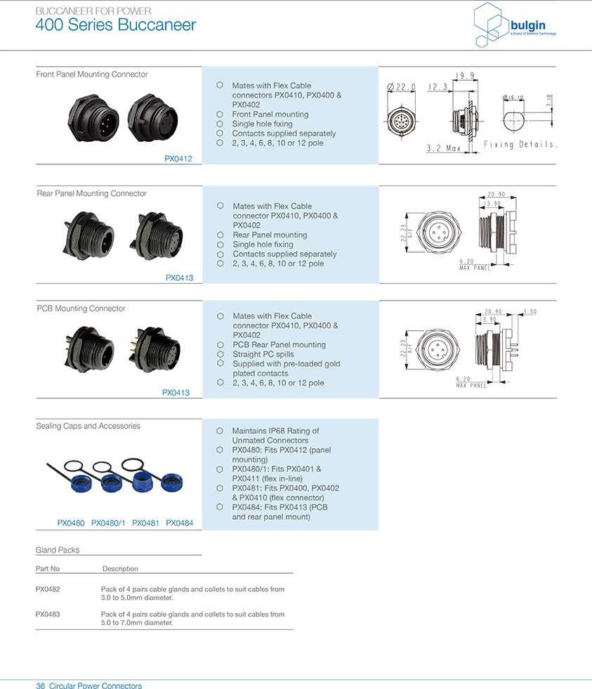標準線纜連接器PX0400附件 標準線纜連接器PX0400附件