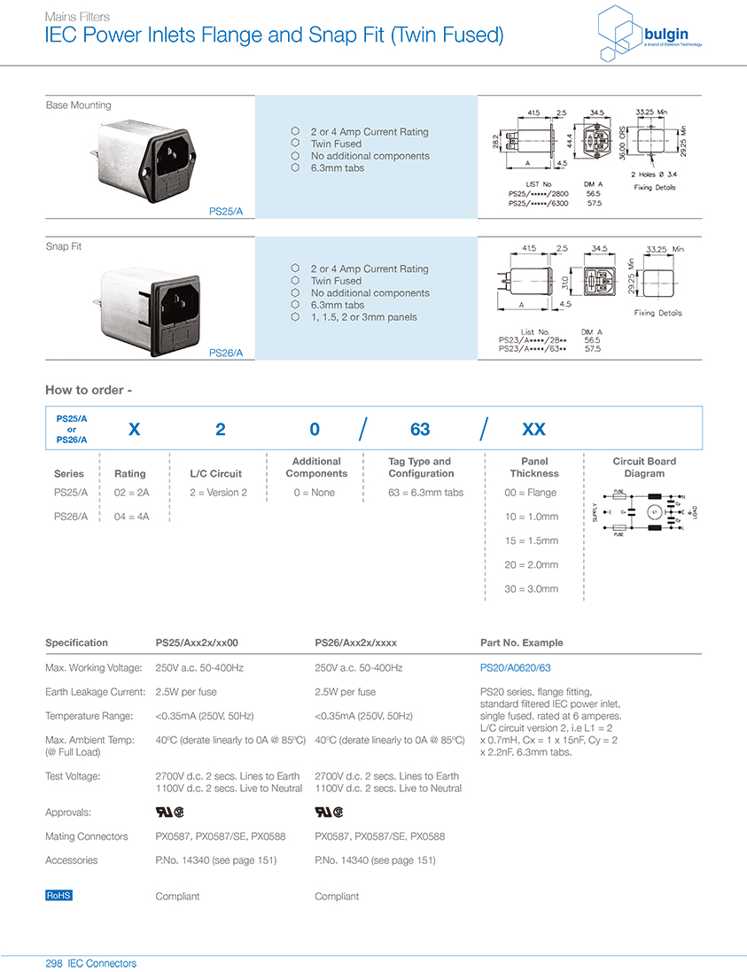 PS26-A帶整體式雙保險(xiǎn)絲的帶濾波器型號(hào) PS26-A帶整體式雙保險(xiǎn)絲的帶濾波器型號(hào)